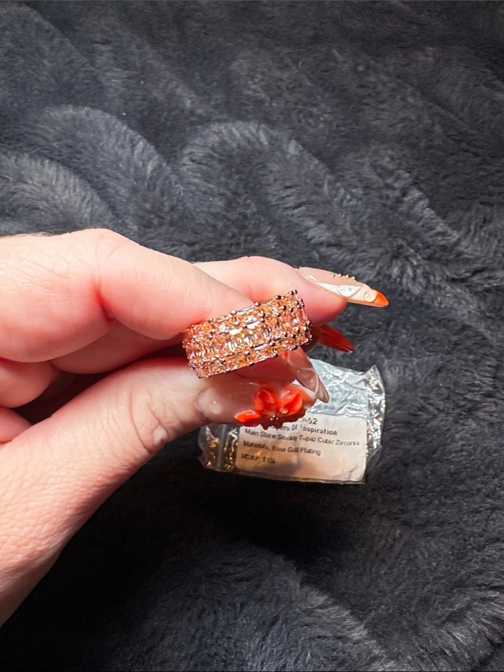 Whispers of Inspiration Rose Gold Smokey Topaz Ring